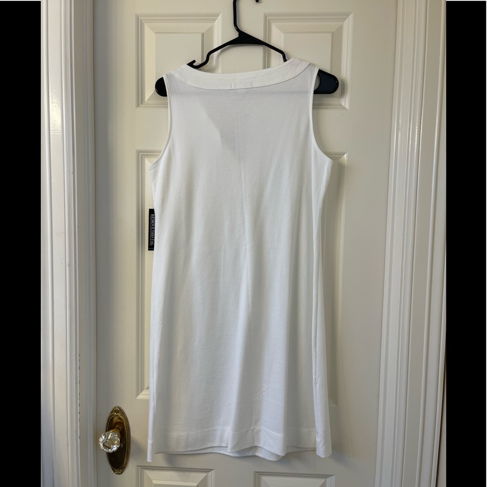 New York & Company White Sleeveless Cotton Dress - Picture 2 of 2